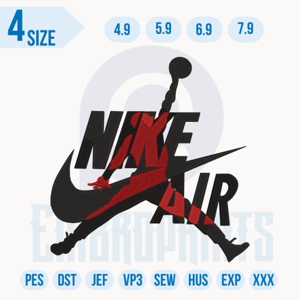 Nike Air Embroidery Designs, Nike Air machine embroidery file