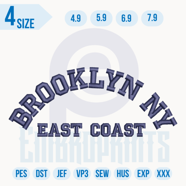 Brooklyn NY Embroidery Designs, Brooklyn NY machine embroidery file