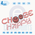 Happy Emoji Embroidery Designs, Happy Emoji machine embroidery file