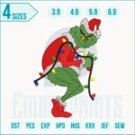 Grinch Embroidery Designs, Grinch machine embroidery file