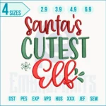 Santa cutest Embroidery Designs, Santa cutest machine embroidery file