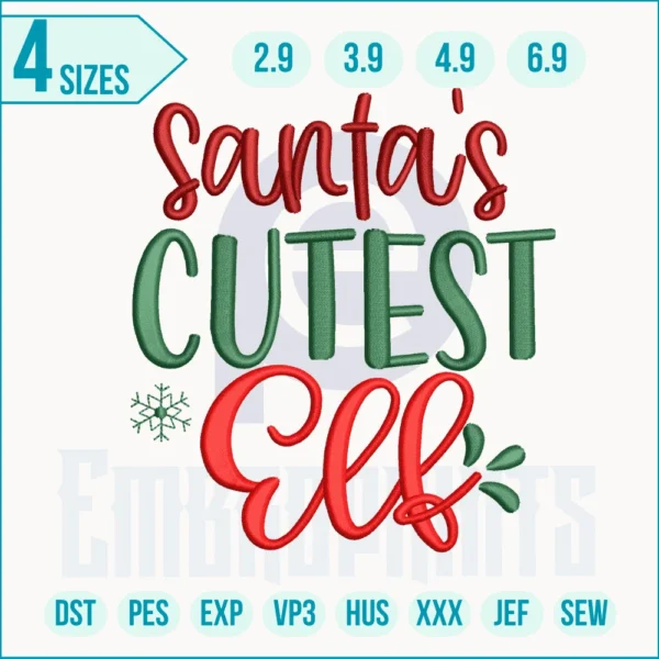 Santa cutest Embroidery Designs, Santa cutest machine embroidery file