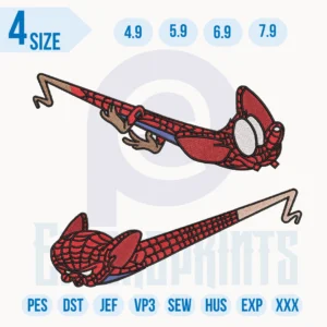 Swoosh Spider Pair Embroidery Designs, Swoosh Spider Pair machine embroidery file