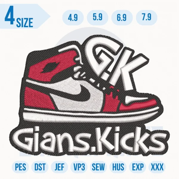 Nike Shoe Embroidery logo