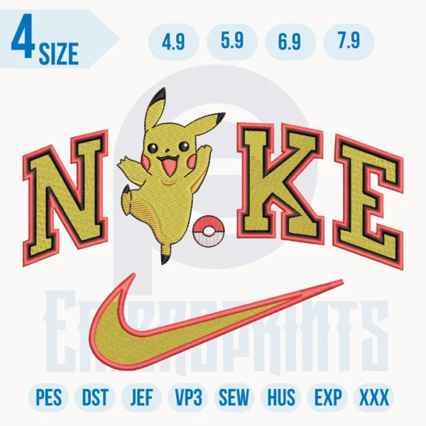 POKEMON Embroidery Designs, POKEMON machine embroidery file