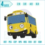 School Bus Embroidery Designs, School Bus machine embroidery file
