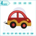 Mini Car Embroidery Designs, Mini Car machine embroidery file