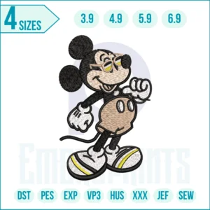 Mickey mouse Embroidery Designs, Mickey mouse machine embroidery file