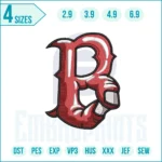 LETTER B Embroidery Designs, LETTER B machine embroidery file