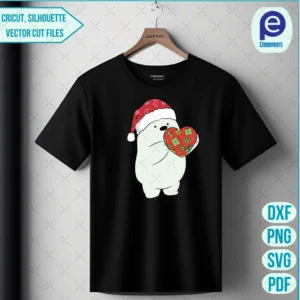 Christmas Polar Bear Svg, Winter Bear Svg