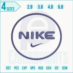 Nike logo embroidery design