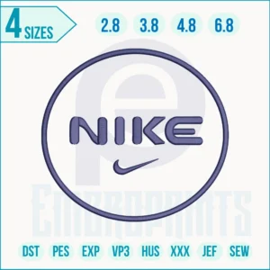 Nike logo embroidery design