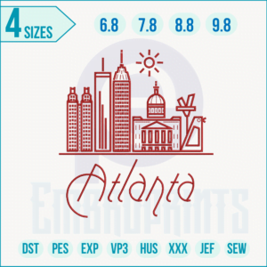 Atlanta city silhouette skyline