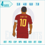 Francesco Totti Embroidery Design