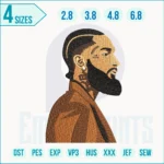 Nipsey Hussle embroidery design