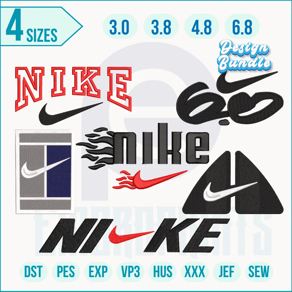 Nike Bundle a Embroidery Designs - embroprints.com