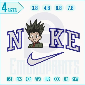 Nike Anime a Embroidery Design