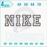 Nike Logo Black & White Embroidery Designs, Nike Logo Black & White machine embroidery file