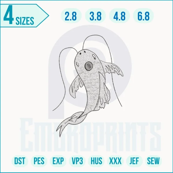 Free Cute Fish Embroidery Designs, Free Cute Fish machine embroidery file