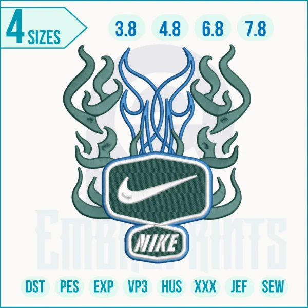 nike logo Embroidery Designs