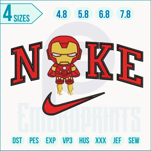 Nike x Ironman Embroidery Designs