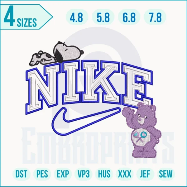 NIKE BEAR DOG a Embroidery Designs