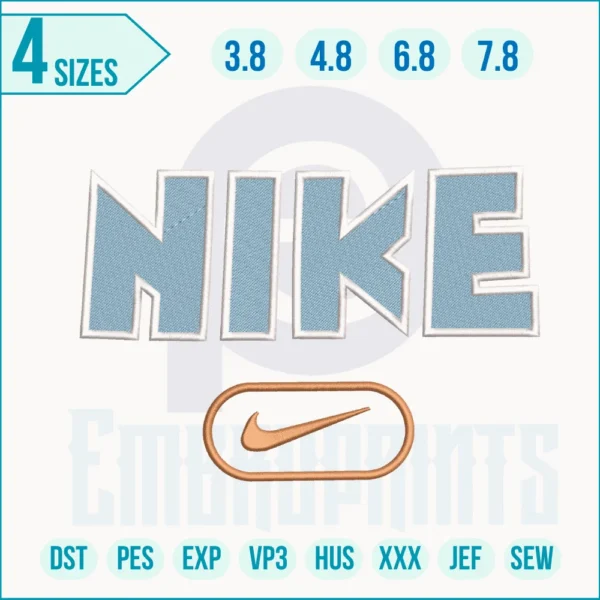 NIKE (BLUE BROWN) Embroidery Designs