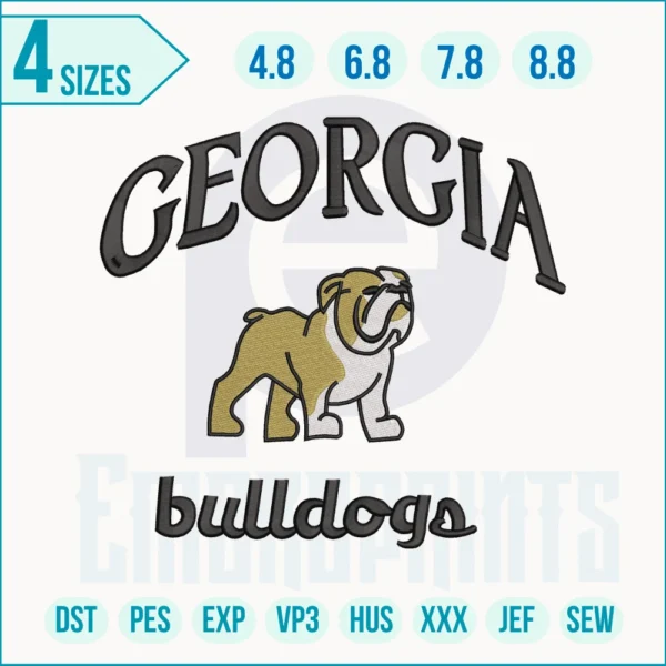 georgia logo Embroidery Designs