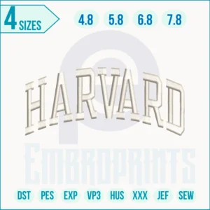 HARVARD Logo Machine Embroidery Designs