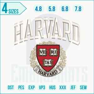 Harvard logo embroidery design, College embroidery, Sport embroidery, logo sport embroidery, Embroidery design.jpg Harvard logo embroidery design