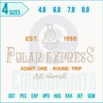 Polar express embroidery designs