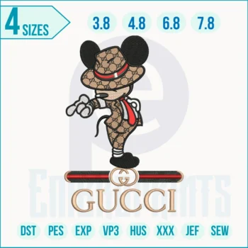 Michael Mickey Gucci Embroidery logo