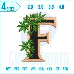 Flee Farm F Logo embroidery design