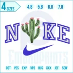 Nike Cactus embroidery design