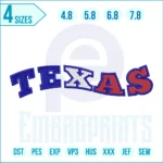 TEXAS Logo Embroidery Design