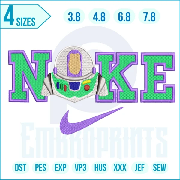 Nike Buzz Lightyear embroidery desing