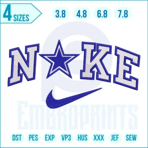 Nike Cowboy Star Embroidery Design