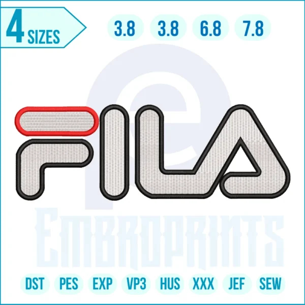 Fila Logo Embroidery Design