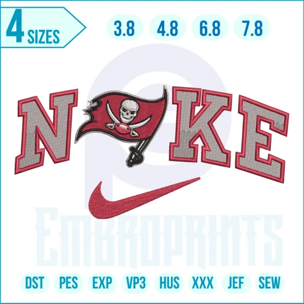 Nike Tampa Bay NFL Logo Embroidery Design