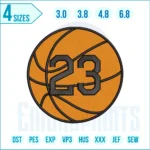 Ball of basketball symbol with number 22