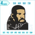 Drake Sticker Sticker Embroidery Design