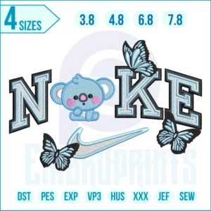 Nike koya x Butterfly Embroidery Design