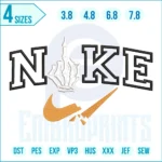 Nike Finger Skeleton Embroidery Designs