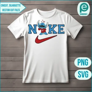 stitch Nike Heart SVG