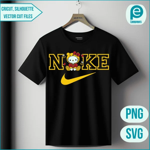 Nike and pooh hello kitty svg