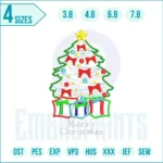 Christmas applique embroidery design