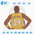 Kobe Bryant Embroidery Design