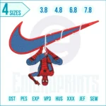 Nike Spiderman Embroidery design file