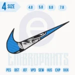 Swoosh Anime Eye Embroidery Design