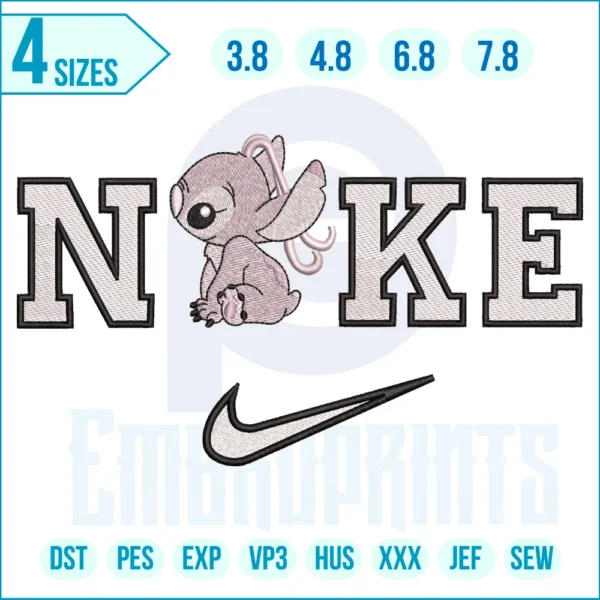 Nike Angel Stitch Pink Embroidery Design